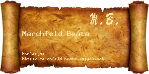 Marchfeld Beáta névjegykártya