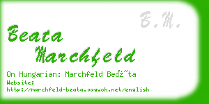 beata marchfeld business card